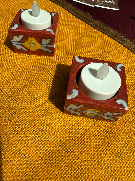 Tea lights - Khurjah pottery