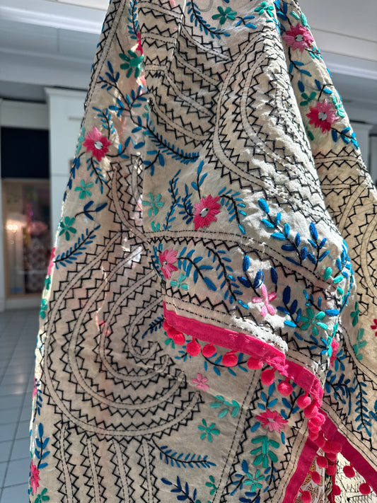 Silk Stoles with hand work