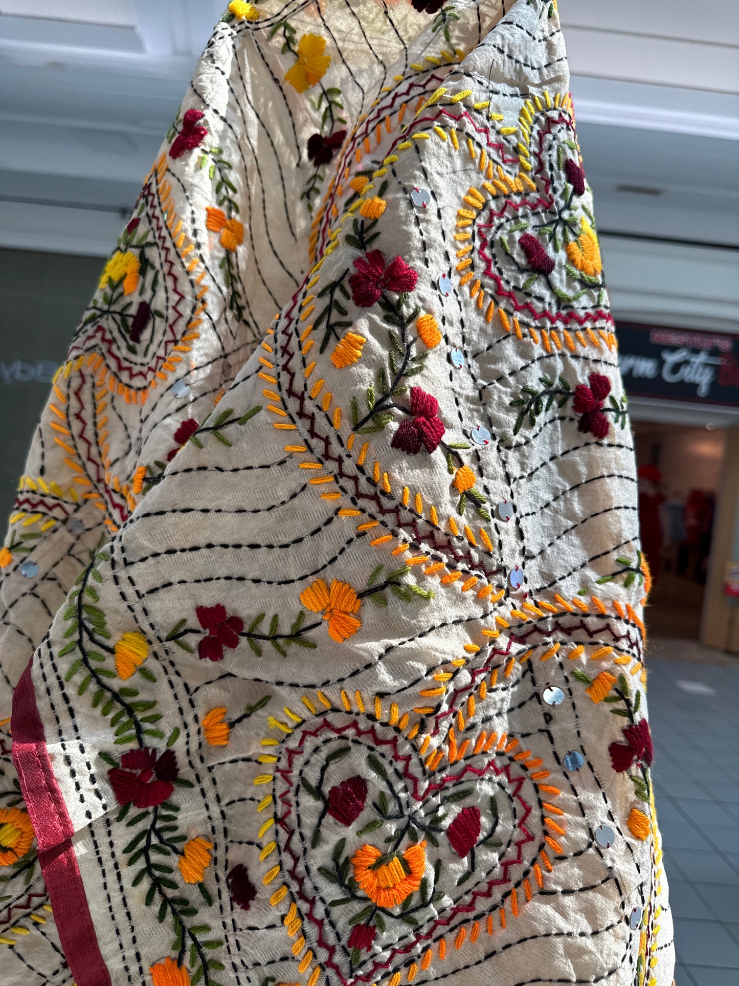 Silk Stoles with hand work