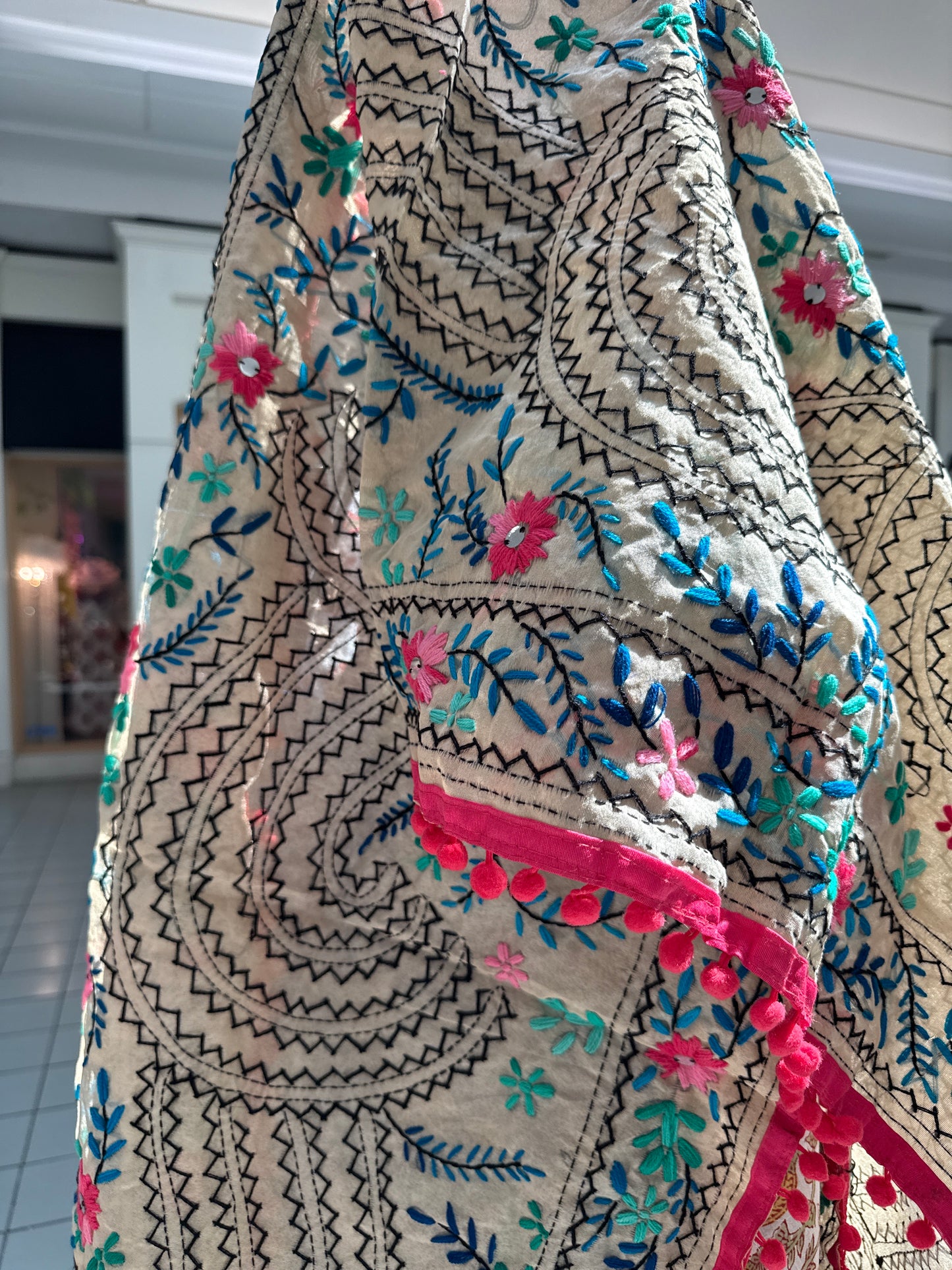 Silk Stoles with hand work