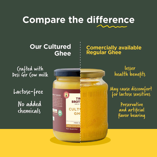 Two Brothers A2 Gir Cow Cultured Ghee