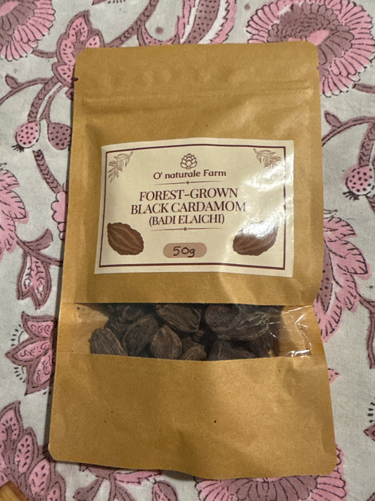 O’Naturale forest grown Black Cardamom - Badi Elaichi