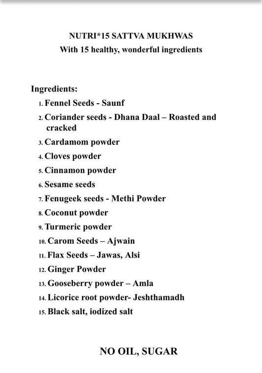 Nutri15 Sattva Mukhwas - 100 GMS