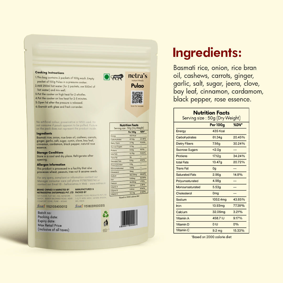 Instant Mugdal Khichadi (200g, 4 servings) | Gluten-free | Preservative-free