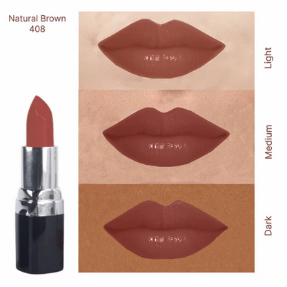 Barva - Natural Lipstick: shade : 408 Natural Brown, Made with cow ghee, kokum butter & beeswax lipstick