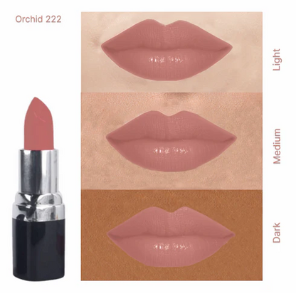 Barva - Natural Lipstick : shade 222 Orchid; made with cow ghee, kokum butter & beeswax. Multi-purpose! use for blush, eyeshadow, contouring & lipstick
