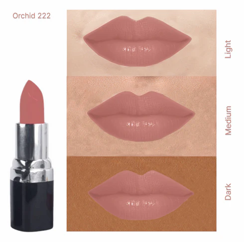 Barva - Natural Lipstick : shade 222 Orchid; made with cow ghee, kokum butter & beeswax. Multi-purpose! use for blush, eyeshadow, contouring & lipstick