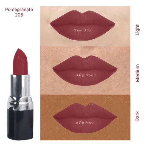 Barva - Natural Lipstick: shade : 208 Pomegranate, Made with cow ghee, kokum butter & beeswax. Multi-purpose! use for blush, eyeshadow, contouring &lipstick