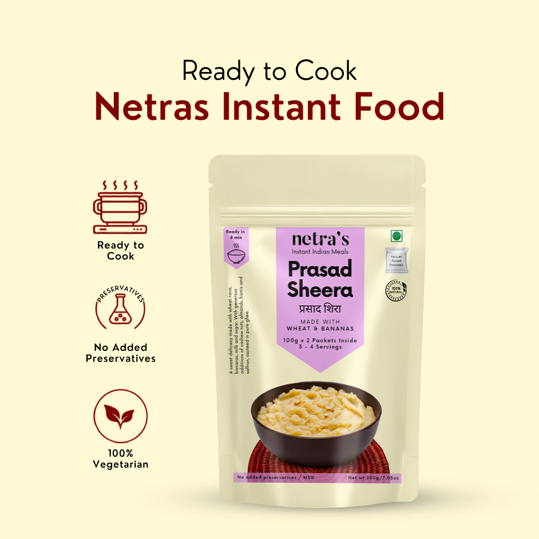 Instant Prasad Sheera (200g, 4 servings) | Preservative-free