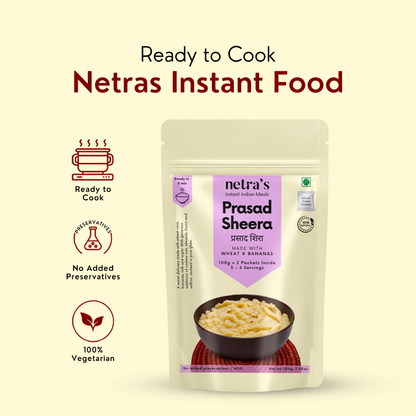 Instant Prasad Sheera (200g, 4 servings) | Preservative-free