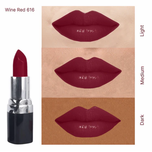Barva - Natural Lipstick , Shade : 616 Wine Red Matte, Made with cow ghee, kokum butter & beeswax.