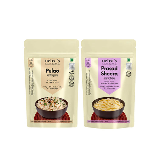 Netra's Instant Pulao & Prasad Sheera Combo – 5% OFF